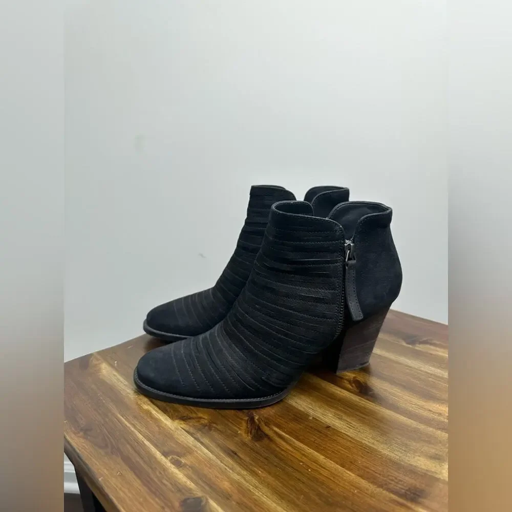 Paul Green Leather Banded Ankle Boots Size UK 6/‎ US 8.5 Black EUC